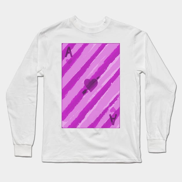 ace of hearts Long Sleeve T-Shirt by sam_c